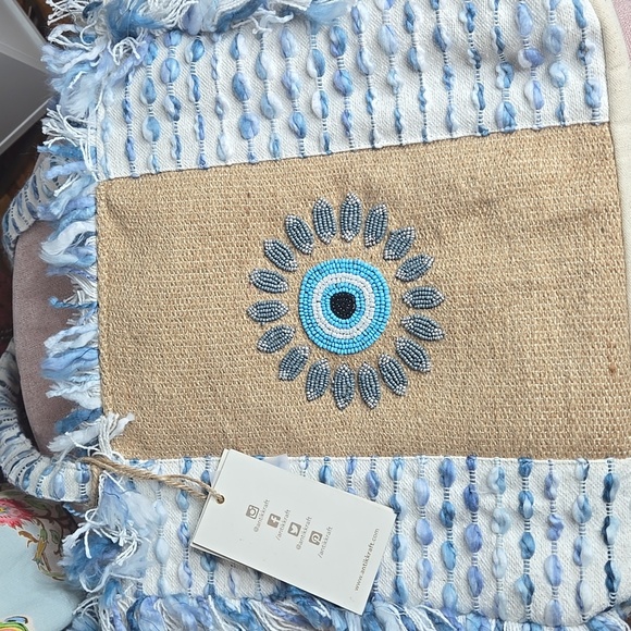 NWT Antik Kraft Eye Evil Beaded Shopper Tote - Picture 11 of 11